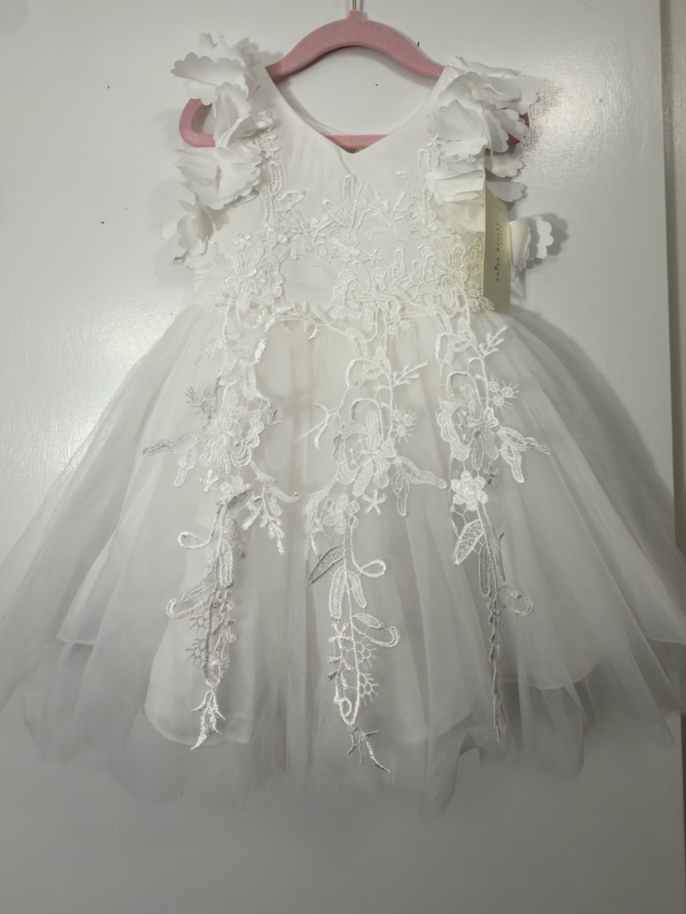 Trish Scully Child White Flower Girl Dress – Size 2 – NWT